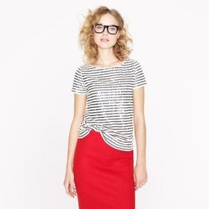 J. Crew sequin stripe top